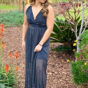 Navy Sparkle/Shimmer Dress